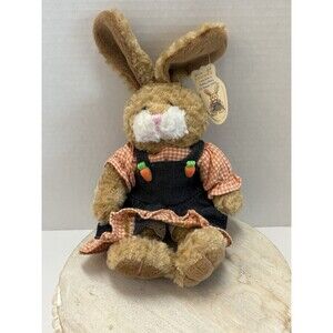 March of Dimes Bunny Rabbit Peaches Plush Beanbag Toy with Tag  Easter 2003 VTG
